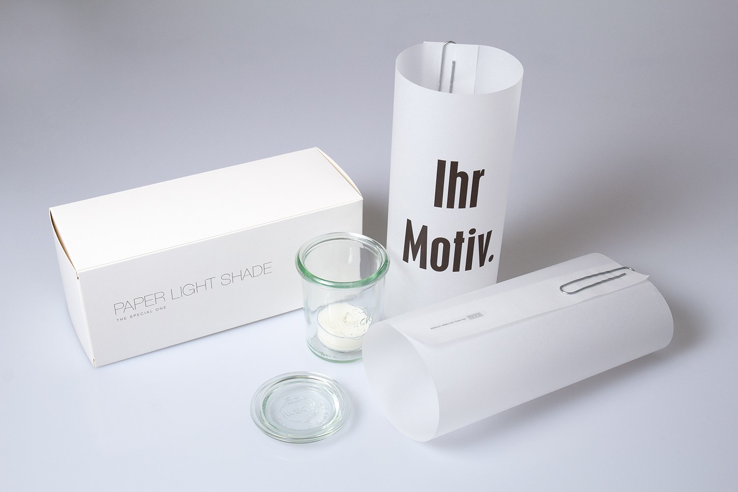 Paper Light Shades mit Logoeindruck als Werbegeschenk - by MORI Werbung & Fotografie
