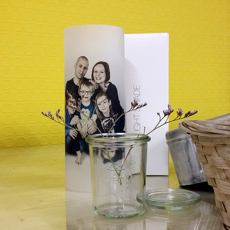 Paper Light Shade, bedruckt mit Familienfoto